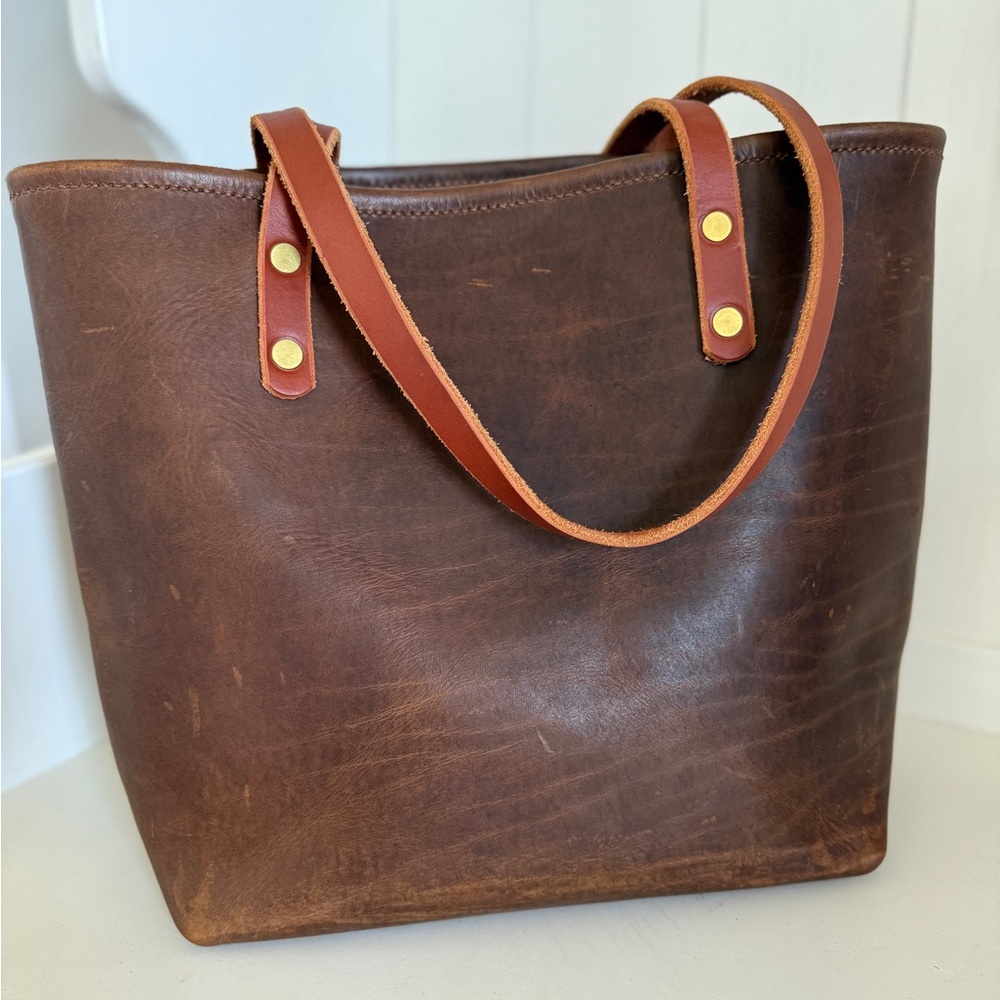 Horween Brown Nut Full Grain Leather Tote